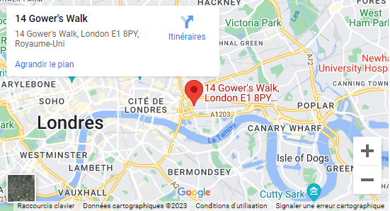 [Carte] Emplacement des bureaux d'ActivTrades à Londres