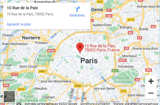 [Carte] Emplacement des bureaux de Saxo Banque à Paris