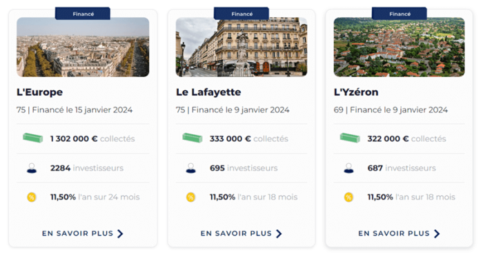 3 projets financés via la plateforme de crowdfunding La Première Brique