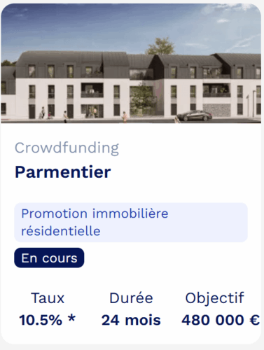 Exemple du projet Parmentier financé via la plateforme de crowdfunding Homunity